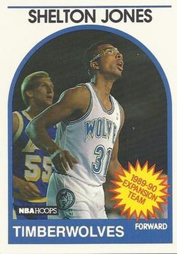 #306 Shelton Jones - Minnesota Timberwolves - 1989-90 Hoops Basketball