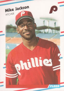 #306 Mike Jackson - Philadelphia Phillies - 1988 Fleer Baseball