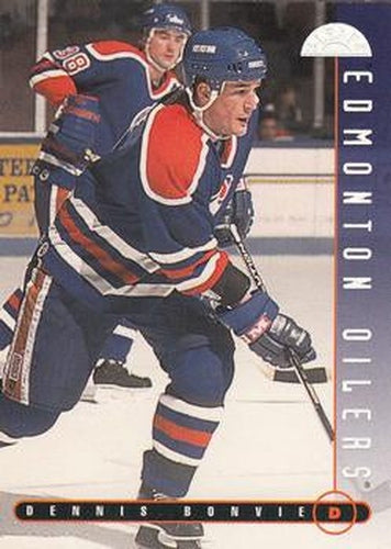 #306 Dennis Bonvie - Edmonton Oilers - 1995-96 Leaf Hockey