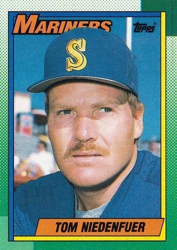 #306 Tom Niedenfuer - Seattle Mariners - 1990 Topps Baseball