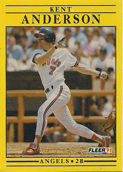 #306 Kent Anderson - California Angels - 1991 Fleer Baseball