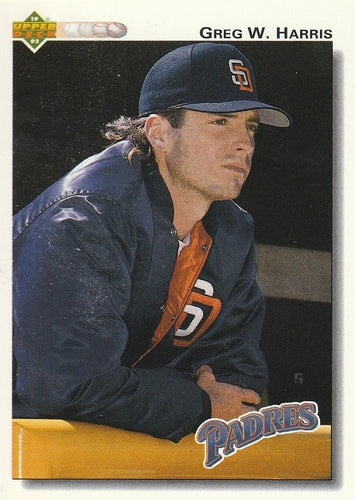 #306 Greg W. Harris - San Diego Padres - 1992 Upper Deck Baseball