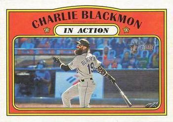 #306 Charlie Blackmon - Colorado Rockies - 2021 Topps Heritage Baseball