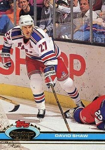 #306 David Shaw - New York Rangers - 1991-92 Stadium Club Hockey