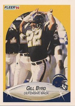 #306 Gill Byrd - San Diego Chargers - 1990 Fleer Football