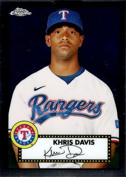 #306 Khris Davis - Texas Rangers - 2021 Topps Chrome Platinum Anniversary Baseball