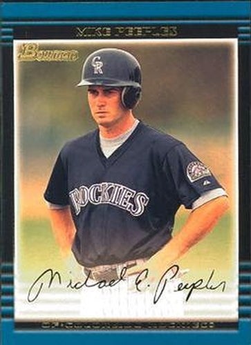 #306 Mike Peeples - Colorado Rockies - 2002 Bowman Baseball