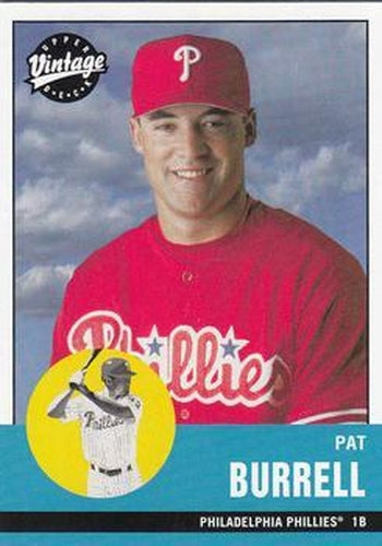 #306 Pat Burrell - Philadelphia Phillies - 2001 Upper Deck Vintage Baseball