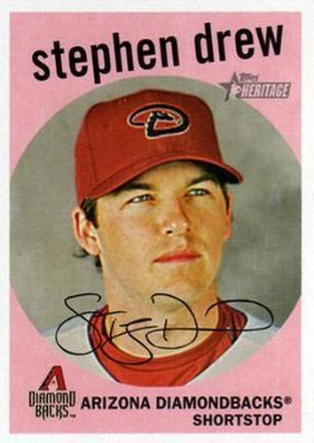 #306 Stephen Drew - Arizona Diamondbacks - 2008 Topps Heritage Baseball