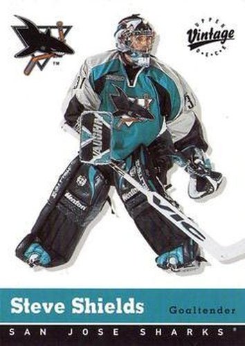 #306 Steve Shields - San Jose Sharks - 2000-01 Upper Deck Vintage Hockey