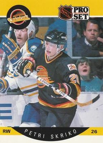 #306 Petri Skriko - Vancouver Canucks - 1990-91 Pro Set Hockey
