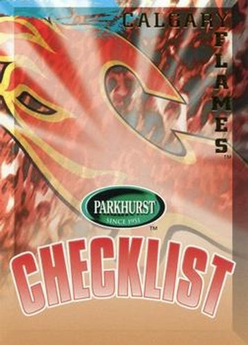#306 Flames Checklist - Calgary Flames - 1995-96 Parkhurst International Hockey