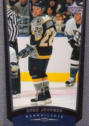 #306 Greg Johnson - Nashville Predators - 1998-99 Upper Deck Hockey