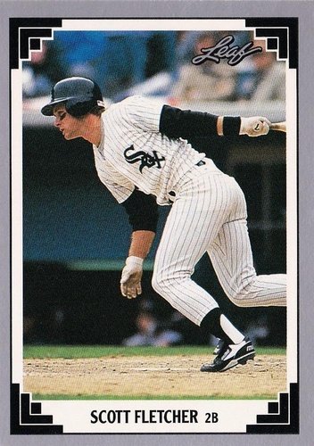 #306 Scott Fletcher - Chicago White Sox - 1991 Leaf Baseball