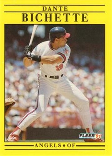 #307 Dante Bichette - California Angels - 1991 Fleer Baseball