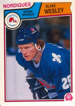 #307 Blake Wesley - Quebec Nordiques - 1983-84 O-Pee-Chee Hockey