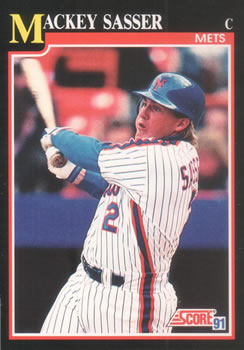 #307 Mackey Sasser - New York Mets - 1991 Score Baseball