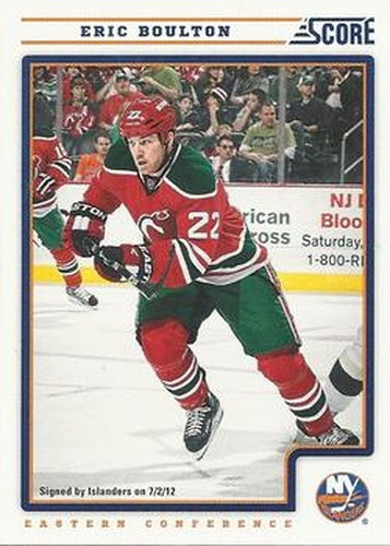 #307 Eric Boulton - New York Islanders - 2012-13 Score Hockey