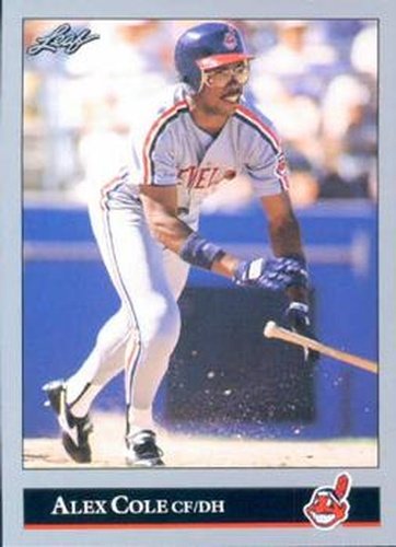 #307 Alex Cole - Cleveland Indians - 1992 Leaf Baseball
