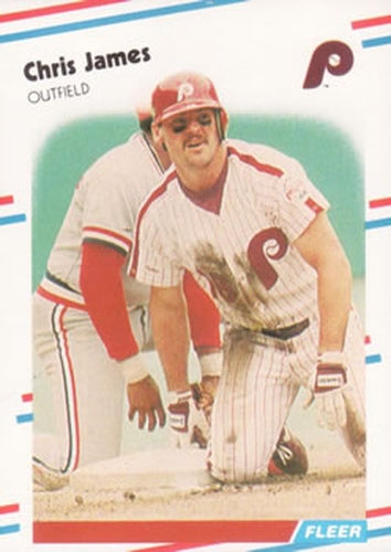 #307 Chris James - Philadelphia Phillies - 1988 Fleer Baseball