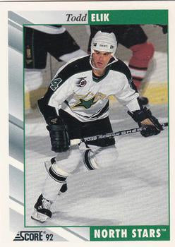 #307 Todd Elik - Minnesota North Stars - 1992-93 Score USA Hockey