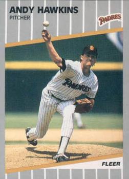 #307 Andy Hawkins - San Diego Padres - 1989 Fleer Baseball