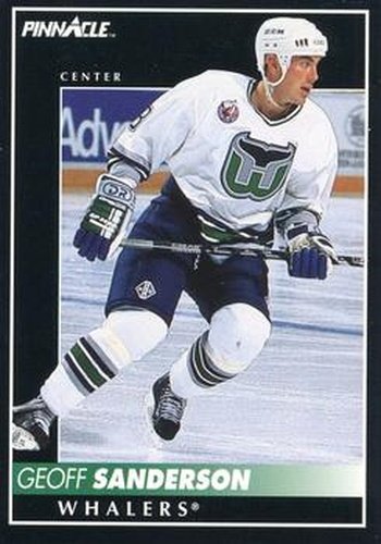 #307 Geoff Sanderson - Hartford Whalers - 1992-93 Pinnacle Canadian Hockey