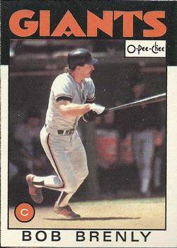 #307 Bob Brenly - San Francisco Giants - 1986 O-Pee-Chee Baseball