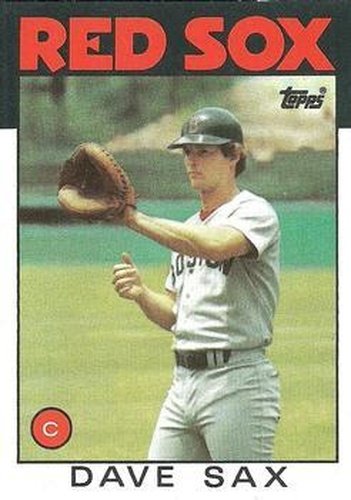 #307 Dave Sax - Boston Red Sox - 1986 Topps Baseball