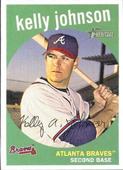 #307 Kelly Johnson - Atlanta Braves - 2008 Topps Heritage Baseball