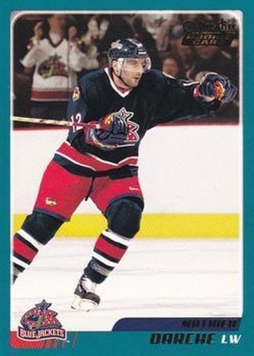 #307 Mathieu Darche - Columbus Blue Jackets - 2003-04 O-Pee-Chee Hockey