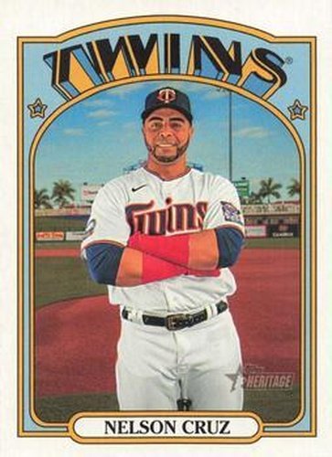 #307 Nelson Cruz - Minnesota Twins - 2021 Topps Heritage Baseball