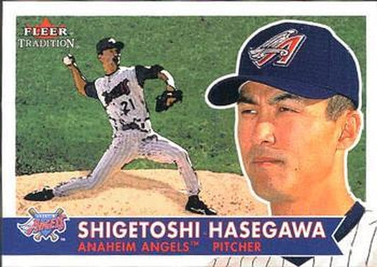 #307 Shigetoshi Hasegawa - Anaheim Angels - 2001 Fleer Tradition Baseball