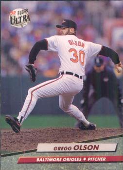 #307 Gregg Olson - Baltimore Orioles - 1992 Ultra Baseball