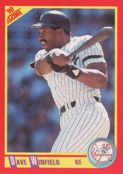 #307 Dave Winfield - New York Yankees - 1990 Score Baseball