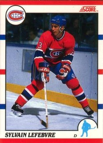 #307 Sylvain Lefebvre - Montreal Canadiens - 1990-91 Score Canadian Hockey