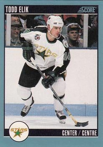 #307 Todd Elik - Minnesota North Stars - 1992-93 Score Canadian Hockey