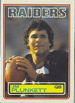 #307 Jim Plunkett - Los Angeles Raiders - 1983 Topps Football