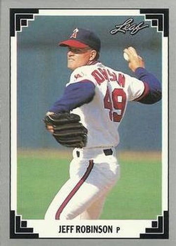 #307 Jeff Robinson - California Angels - 1991 Leaf Baseball