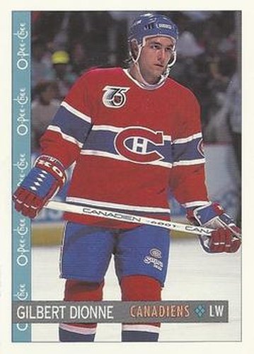 #307 Gilbert Dionne - Montreal Canadiens - 1992-93 O-Pee-Chee Hockey