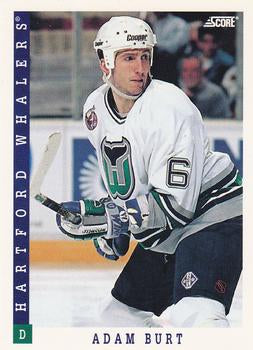 #307 Adam Burt - Hartford Whalers - 1993-94 Score Canadian Hockey