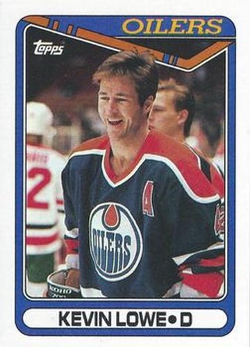 #307 Kevin Lowe - Edmonton Oilers - 1990-91 Topps Hockey