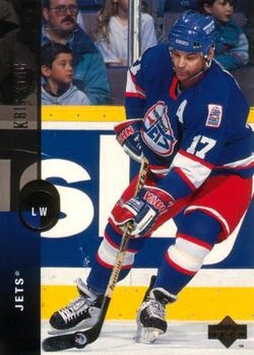 #308 Kris King - Winnipeg Jets - 1994-95 Upper Deck Hockey