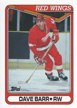 #308 Dave Barr - Detroit Red Wings - 1990-91 Topps Hockey