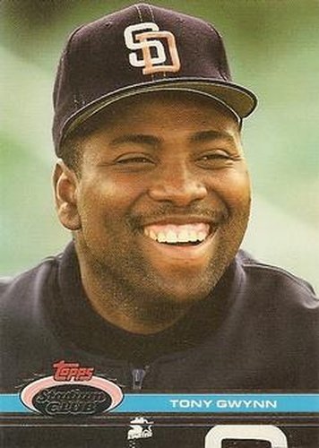 #308 Tony Gwynn - San Diego Padres - 1991 Stadium Club Baseball
