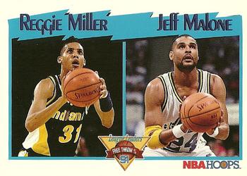 #308 Reggie Miller / Jeff Malone - Indiana Pacers / Utah Jazz - 1991-92 Hoops Basketball
