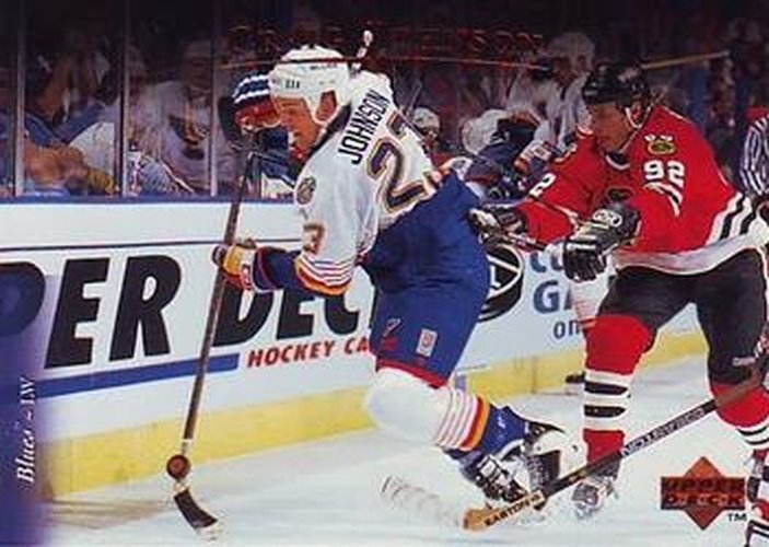 #308 Craig Johnson - St. Louis Blues - 1995-96 Upper Deck Hockey