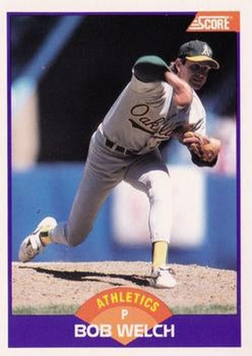 #308 Bob Welch - Oakland Athletics - 1989 Score Baseball