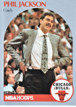 #308 Phil Jackson - Chicago Bulls - 1990-91 Hoops Basketball