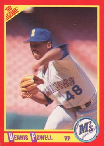 #308 Dennis Powell - Seattle Mariners - 1990 Score Baseball